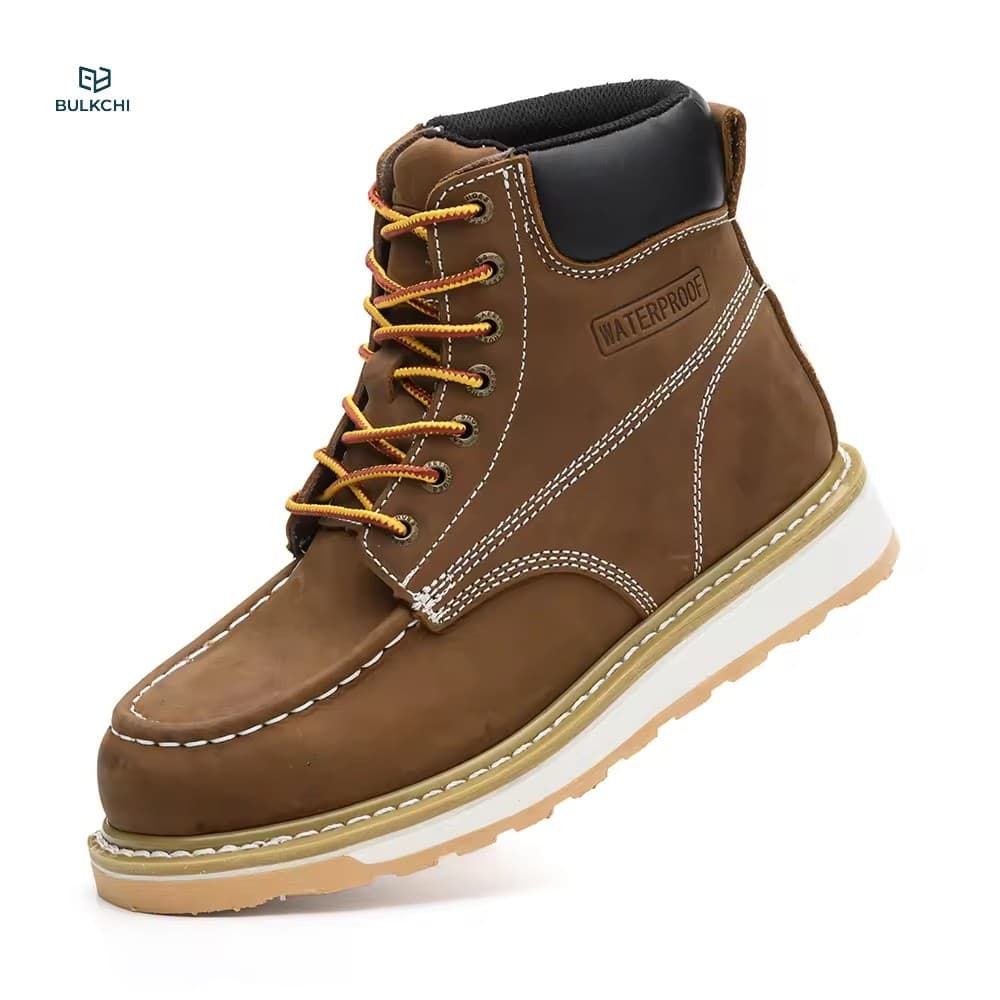 Shock absorbing safety boots Goodyear Welted Safety Shoes